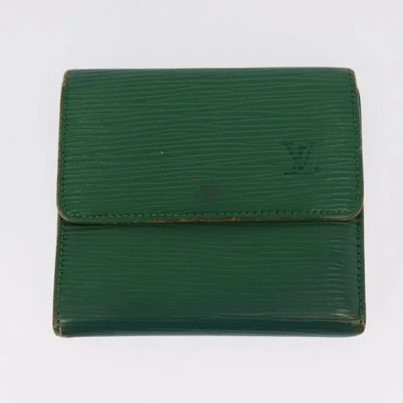 LOUIS VUITTON Hermes Epi Wallet Canvas 2 Set Red Green